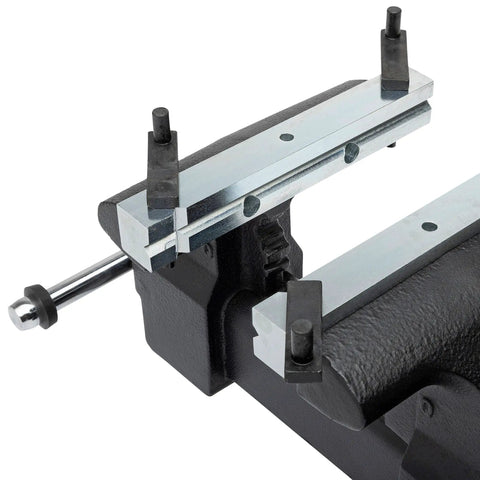 Multipurpose 7 Inch Wide Jaw Bench Vise For Home Workshops And DIY Projects With 360 Degree Swivel Base And Includes Four Jaw Dogs