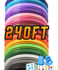 15 Color 1.75Mm 3D Pen Filament Refills Set, 240 Feet Total, Compatible With SCRIB3D P1/ADV And MYNT3D Basic, Super, Pro