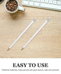 Beefy Heavy Duty Carpenter Pencils Set Of 10 White Woodworking Graphite Pencils With Erasers Round Barrel On Desk