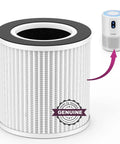 Replacement H13 True HEPA Filter For B-D02L Air Purifier Easy Install showing filter and compatible purifier unit