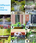 8W Solar Water Pump With Built In 3600mAh Battery Backup For Bird Bath Pond And Garden Water Features All In One Kit