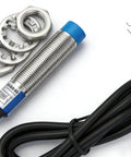 Inductive Proximity Switch M12 Sensor PNP NO DC 6 To 36V 4 mm Sensing Distance Three Wire Black Brown Blue Leads Plug And Play