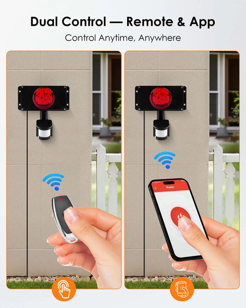 Remote and app control for Motion Sensor Alarm System With IoT Remote Control Human Infrared Detection Security Siren Light