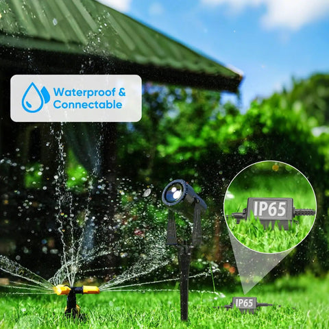Outdoor Landscape Lighting Kit Four Pack With Transformer Integrated LED Technology IP65 Waterproof spot light on grass