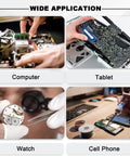 Massive Silicone Soldering Mat With Hella Heat Resistance Up To Five Hundred Degrees Fahrenheit Badass Workbench Pad For Phone Laptop Electronics Bga Rework And Soldering Gear Blue used for computer and tablet repairs.