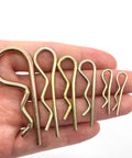 48 Piece Zinc Color Hitch Pin Clip Assortment Kit Featuring 6 Sizes R Clips Cotter Pins Hair Pins Retaining Pins