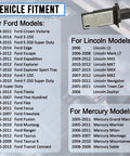 Ford Mass Air Flow Sensor MAF Replacement For Ford Escape Expedition Explorer F150 F250 F350 Lincoln MKX MKZ Navigator Town Car Mercury Mariner Mountaineer Replaces 3L3Z 12B579 BA MAF0012 vehicle fitment chart with compatible models list