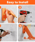 Installation steps for Heavy Duty Chainsaw Hanger Wall Mount 2 Pack Holds Up To 70 Lbs Beefy Metal Chainsaw Holder