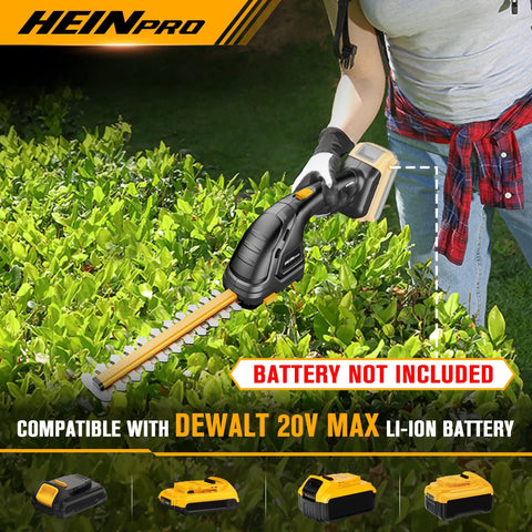 Cordless Hedge Trimmer Compatible With DeWalt 20V Max Battery No Battery Included Tool Only trimming green bushes