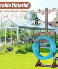 Detachable Water Hose Holder With Five Anchor Points Sturdy Freestanding Hose Reel Holds Up To 150 Ft Of Hose in garden