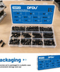 Top Shelf 190PC M6 Hex Socket Head Cap Screw And Nut Assortment Kit With Washers showcasing assorted screws in a plastic case.