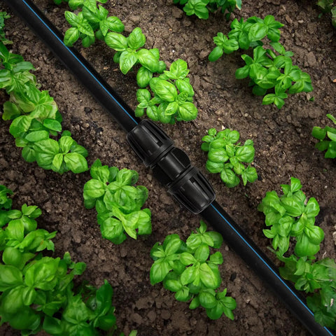 21 Piece Half Inch Drip Irrigation Fittings Kit With Anti Leak Lock Nut Barbed Connectors For Garden Drip System in soil