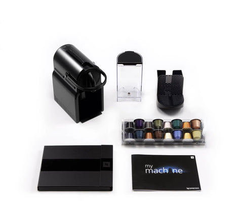 Inissia Style Espresso Machine For Home Use Compact Black Coffee Maker With Two Programmable Espresso And Lungo Buttons
