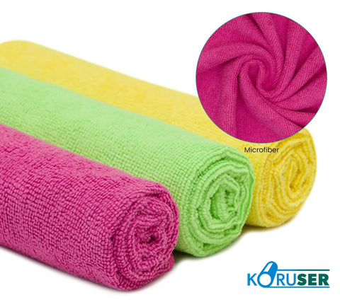 Colorful Ultra Soft Microfiber Cloths Reusable And Washable Do It All All Purpose Indoor Outdoor Cleaning Dusting Polishing 12 Pack