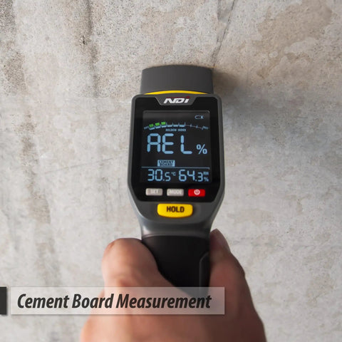 7 In 1 Moisture Meter Scanner With Pin And Pinless Modes For Drywall Cement Board Soft Wood And Hard Wood Up To 3/4 Inch Depth Quick Accurate Readings And Surface Scan For DIY Renovation on cement board