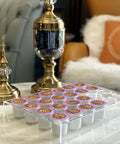 Two Pack 24 Slot Flat Countertop Coffee Pod Holder And Drawer Organizer For Office And Kitchen, Clear Acrylic K Cup Tray