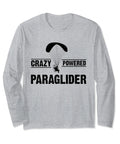 Crazy Powered Paraglider Long Sleeve Tee For Paragliding Fans Paramotor Style Shirt With Paraglider Motor Graphic