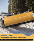 60 Inch Long 4 Inch Wide Three Quarters Inch Thick Polyurethane Snow Plow Cutting Edge for ATVs Tractors Skid Steers UTVs