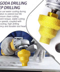 Diamond Step Drill Bit Set 20mm 35mm 50mm With M10 Thread For Hole Opening Chamfering And Reaming In Marble Granite Tile And Concrete Drilling 2 Pack 3 In 1 Hole Opener For DIY Projects used in drilling surface