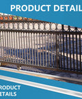 Aluminum Gate V Track Kit, 30Ft Total, 5 Pieces Of 6Ft Sections For Sliding Driveway Gates on stone driveway