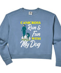 Canicross Lover Crop Sweatshirt For Women Dog Running Gear For Canicross Jogging Agility Trail Runs Cozy Comfort Bold Colors Perfect For Dragging