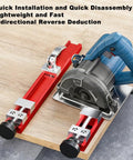 Adjustable Circular Saw Guide Rail For 11.8 Inch Saw Base Wide Compatibility Rip Guide For Woodworking on wooden board