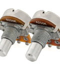 Two Mini Potentiometers 6mm Short Shaft 6.5mm Audio Linear Taper For Telecaster PB JB Style Guitars Metric M8 Thread