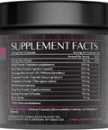 Supplement facts of She's Obsessed Vitality Complex with Maca Root and Ashwagandha for hormone balance, 120 capsules, two-month supply