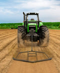 Tractor using 72 Inch Tow Behind Drag Harrow Driveway Grader Heavy Duty Dirt Leveling Rake With Gravel Chain in field