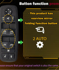 Front Left Power Window Master Switch for 2012 2013 2014 2015 Dodge Grand Caravan with mirror folding button