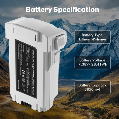 2-Pack 3850mAh Mini 3 Series Intelligent Flight Battery Plus With Bi-Directional Charging Hub For DJI Mini 4 Pro Mini 3 Mini 3 Pro