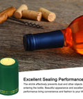 Killer 50 Pack Heat Shrink Caps With Sweet Floral Look Snug Seal Wraps For Wine Bottles Dependable PVC Covers on a wine bottle.