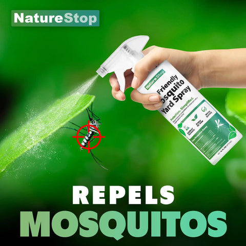 Eco Friendly Mosquito Yard Spray For Patios And Outdoor Areas, Plant Based Formula To Deter Mosquito Activity, 16 Oz bottle