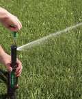 Adjusting the DIY Self Install In Ground Automatic Sprinkler System Kit For Medium Lawn No Sweat Auto Watering From Outdoor Faucet