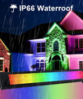 IP66 waterproof 2 Pack 50W RGB Wall Washer Lights for Staging And Ambience with 16 Million Colors illuminating house exterior