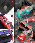 Color Coded Battery Terminal Kit For Cars And Trucks With Positive And Negative Clamps, Easy Install, Anti Corrosion Felt Washers
