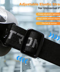 Close-up of adjustable strap on Over Glasses Safety Goggles With Panoramic Lens Anti Fog And Scratch Resistant ANSI Z87.1.