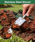Heavy-Duty Lawn Aerator Shoes With Stainless Steel Shovel For Effortless Soil Aeration shown in muddy yard