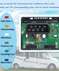 RV Thermostat Replacement 7330F3852 with wire color codes for Mach 15 Series Mach 3 Plus Mach 1 Power Saver single stage control