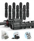8AWG Solar Panel Connectors Built To Haul Big Power For PV Systems 1500V DC 70A Heavy Duty MC4 Compatible Cables with accessories
