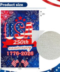 250th Anniversary USA Garden Flag Outdoor Patriotic Yard Flag 1776 2026 Commemorative Fireworks Double Sided 12x18 Inch