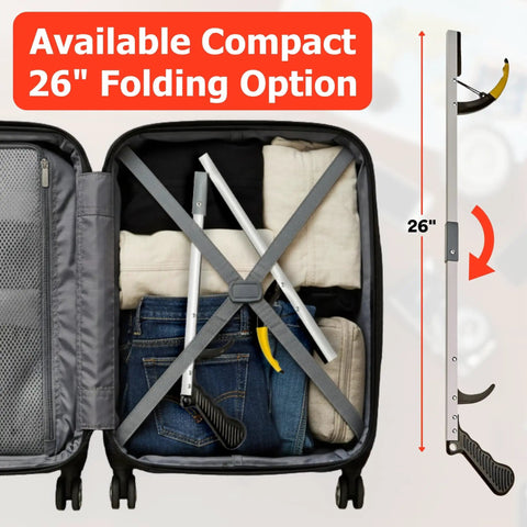 26 Inch Reacher Grabber Tool With Lightweight Aluminum Build Trash Picker And Garden Nabber Reaching Claw Portable Dressing Aid Handy Pickup Tool For Reaching High Shelves And Dropped Items