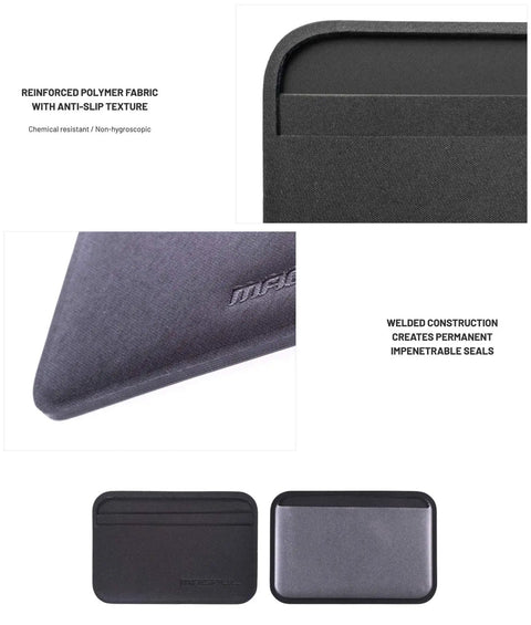 DAKA Everyday Tactical Slim Minimalist Card Holder Wallet Ultra Pocket Friendly EDC Gear, black polymer texture detail