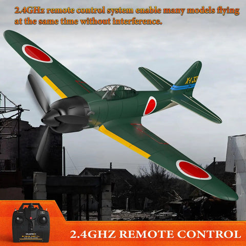 4 Channel RC Plane Ready To Fly For Beginners With Xpilot Stabilization System And One Key Aerobatics in flight, green and red design