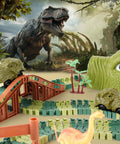Dinosaur Track Toy Set With Light And Sound Race Track For Kids Ages 3 4 5 6 7 Boys And Girls, Create A Dino World Road Race Adventure
