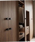 Built Tough Black Round Cabinet Knobs Package Of Six Heavy Duty Aluminum Dresser Handles on modern wardrobe doors.