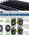 72V 5000W Brushless DC Motor Kit with aluminum body and temperature sensor, showcasing reinforced front and rear covers.