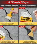 Steps for using Kick Cracks To The Curb With Hardened Asphalt Crack Sealant Self Leveling Concrete Filler Waterproof Driveway Patch Repair Patio Walkway Joint Sealer Five Pound Pack.