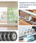 U Groove Ball Bearing Roller Wheels 6 X 27 X 8mm Nylon Pulley Guide Wheel Stainless Steel Track Wheel Built To Last No Squeak Heavy Duty Replacement For Sliding Doors And Windows Black Pack Of 4 on sliding door track