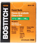 Professional Pneumatic Finish Nails Built For Effortless Woodworking Crafts With Air Powered Corrosion Resistant Fasteners, 1.5-inch size.